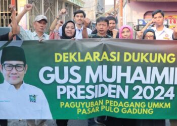 Pedagang UMKM Pasar Pulo Gadung Pilih Gus Imin di Pilpres 2024