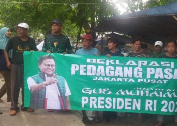 Pedagang Pasar Karang Anyar, Jakarta Pusat, Pilih Gus Muhaimin di Pilpres 2024