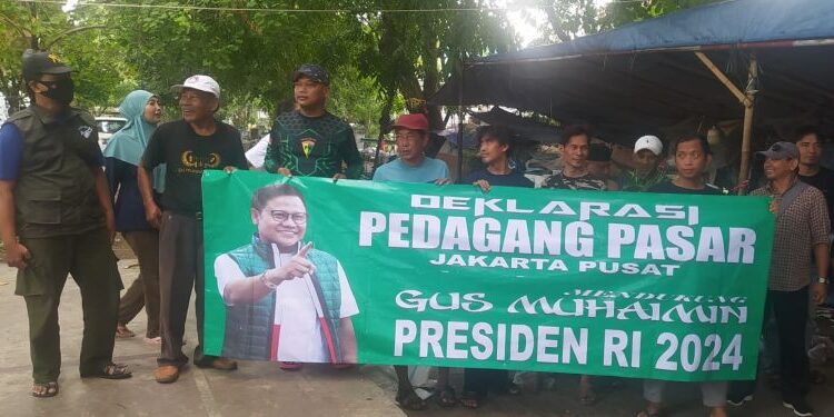 Pedagang Pasar Karang Anyar, Jakarta Pusat, Pilih Gus Muhaimin di Pilpres 2024
