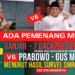 Belum Ada Pemenang Mutlak, Hasil Simulasi Duet Ganjar-7 Bacapres Potensial Vs Prabowo-Muhaimin di Survei SMRC Mei 2023
