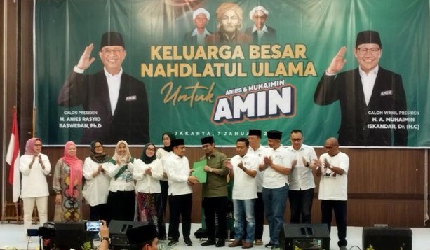 Keluarga Besar NU Deklarasi Dukung AMIN di Pilpres 2024