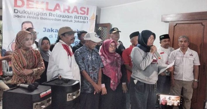 Sejumlah Relawan Deklarasi Dukungan untuk Anies Baswedan Maju Pilkada DKJ 2024