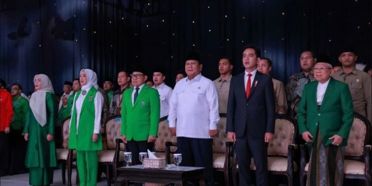 Presiden Prabowo Subianto menyampaikan kedekatannya dengan keluarga besar Nahdlatul Ulama (NU) dan Partai Kebangkitan Bangsa (PKB)